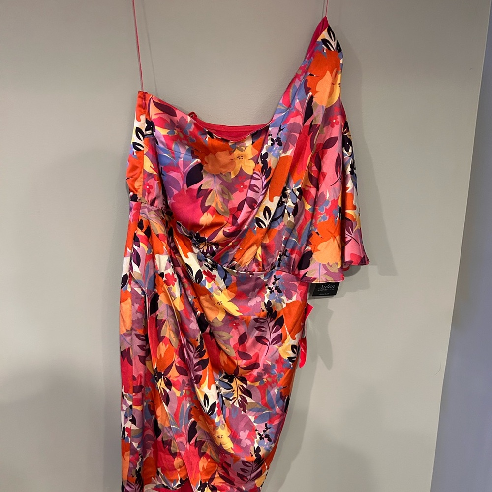 Aidan Mattox Multicolor Floral Dress